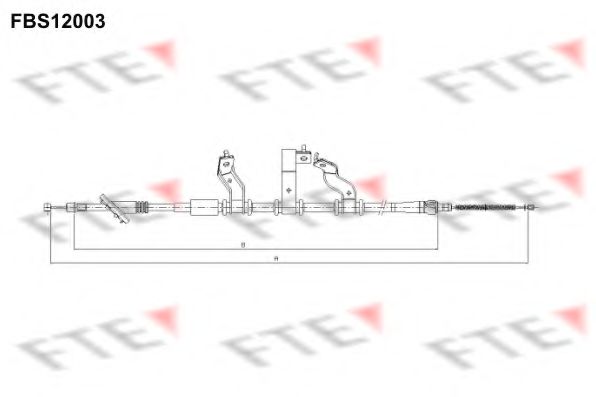 Трос, стояночная тормозная система FTE FBS12003