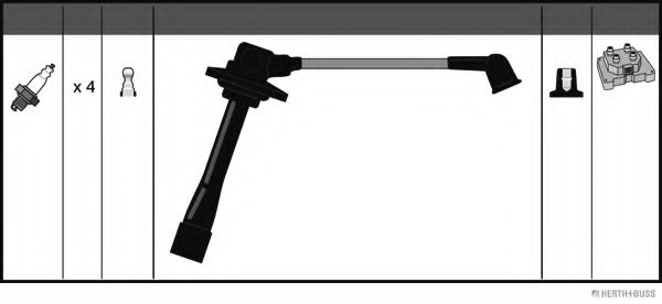 Комплект проводов зажигания HERTH+BUSS JAKOPARTS J5383021