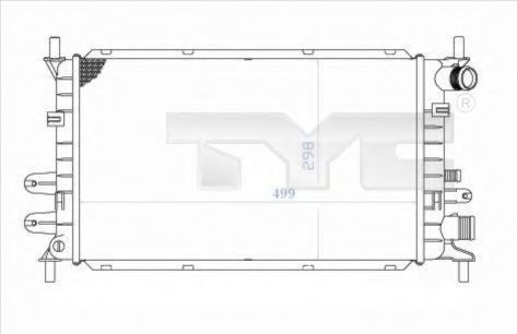 Радиатор, охлаждение двигателя TYC 710-0033