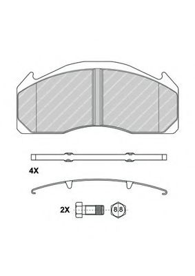 Комплект тормозных колодок, дисковый тормоз FERODO 29277