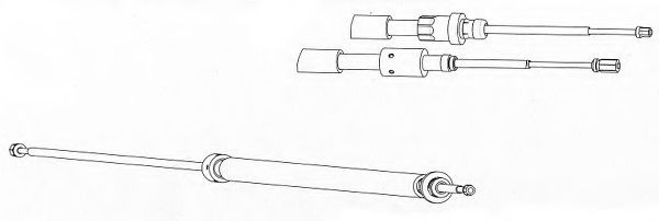 Трос, стояночная тормозная система FERODO FHB433030