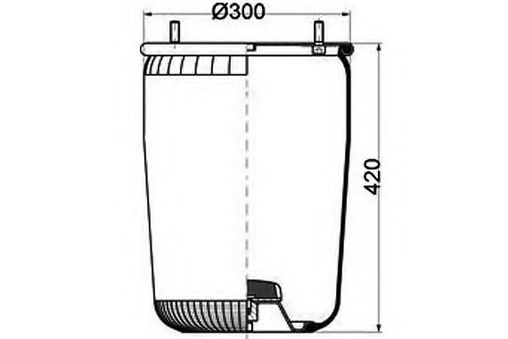 Кожух пневматической рессоры PE Automotive 084.116-11A