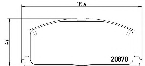 Комплект тормозных колодок, дисковый тормоз BREMBO P 83 011