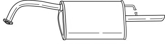 Глушитель выхлопных газов конечный AKS DASIS SG73610