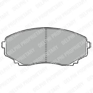 Комплект тормозных колодок, дисковый тормоз DELPHI LP1095