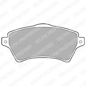 Комплект тормозных колодок, дисковый тормоз DELPHI LP1652