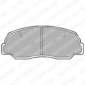 Комплект тормозных колодок, дисковый тормоз DELPHI LP400