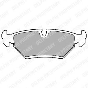 Комплект тормозных колодок, дисковый тормоз DELPHI LP669