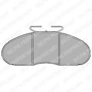 Комплект тормозных колодок, дисковый тормоз DELPHI LP828