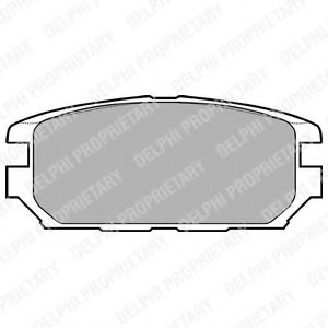 Комплект тормозных колодок, дисковый тормоз DELPHI LP921