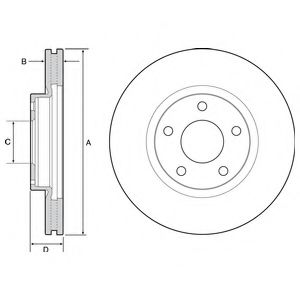 Тормозной диск DELPHI BG4562