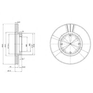 Тормозной диск DELPHI BG2394