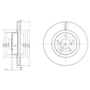 Тормозной диск DELPHI BG2827