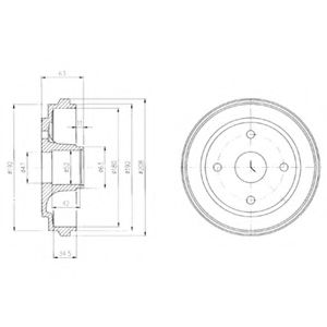 Тормозной барабан DELPHI BF473