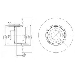 Тормозной диск DELPHI BG2176