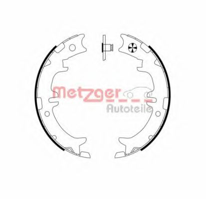 Комплект тормозных колодок, стояночная тормозная система METZGER MG 958
