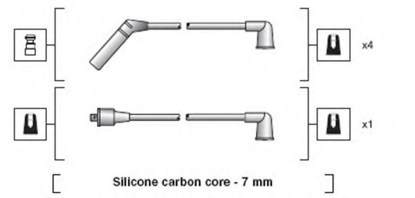 Комплект проводов зажигания MAGNETI MARELLI 941318111167