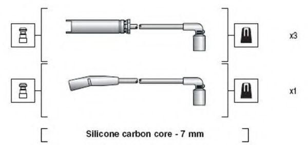 Комплект проводов зажигания MAGNETI MARELLI 941318111273