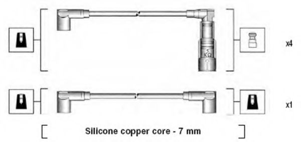 Комплект проводов зажигания MAGNETI MARELLI 941045200508