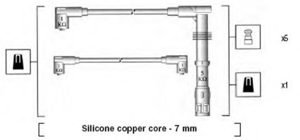 Комплект проводов зажигания MAGNETI MARELLI 941055090534