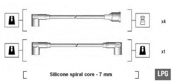 Комплект проводов зажигания MAGNETI MARELLI MSK587