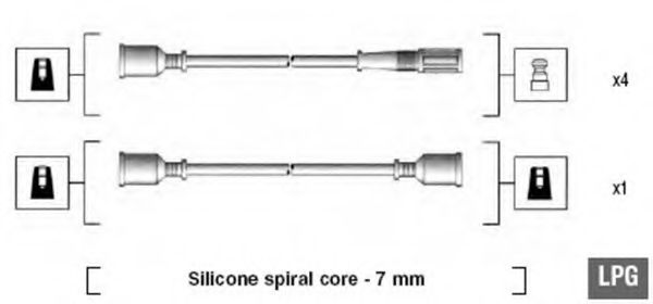 Комплект проводов зажигания MAGNETI MARELLI MSK588