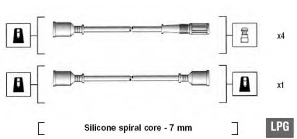 Комплект проводов зажигания MAGNETI MARELLI 941095580598