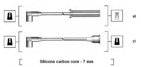Комплект проводов зажигания MAGNETI MARELLI 941255200830