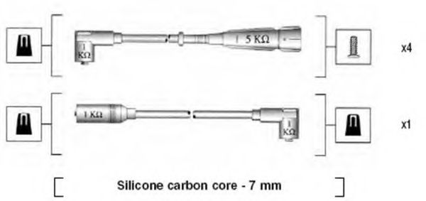 Комплект проводов зажигания MAGNETI MARELLI 941275030839