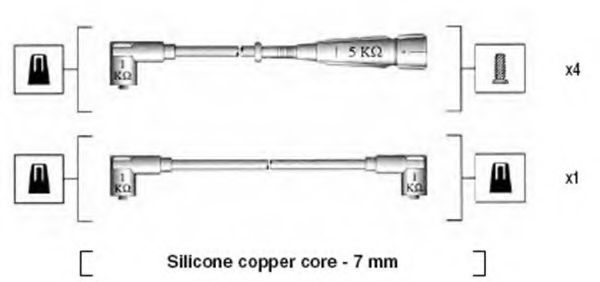 Комплект проводов зажигания MAGNETI MARELLI 941275040840