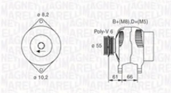 Генератор MAGNETI MARELLI 063730023010