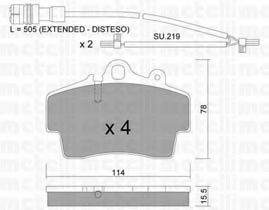 Комплект тормозных колодок, дисковый тормоз METELLI 22-0891-0K