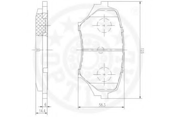 Комплект тормозных колодок, дисковый тормоз OPTIMAL 12525