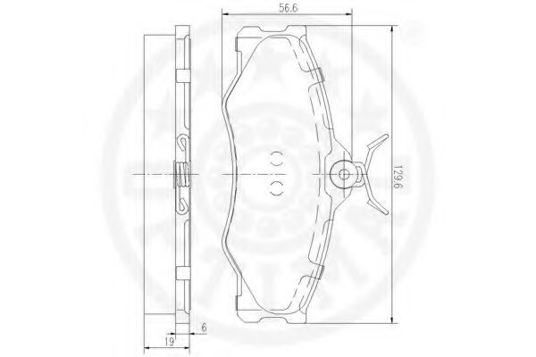 Комплект тормозных колодок, дисковый тормоз OPTIMAL 20979