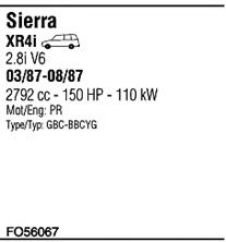 Система выпуска ОГ FONOS FO56067