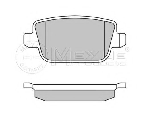 Комплект тормозных колодок, дисковый тормоз MEYLE 025 245 3715