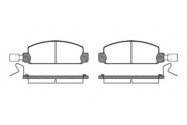 Комплект тормозных колодок, дисковый тормоз REMSA 0097.24
