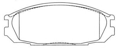 Комплект тормозных колодок, дисковый тормоз AISIN ASN-2004