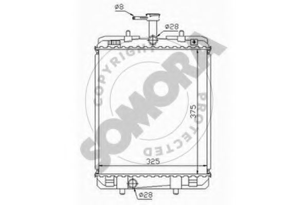 Радиатор, охлаждение двигателя SOMORA 055140
