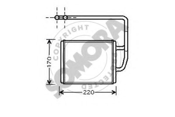Теплообменник, отопление салона SOMORA 112050
