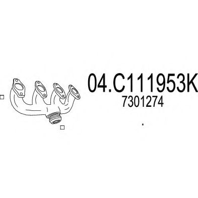 Труба выхлопного газа MTS 04.C111953K