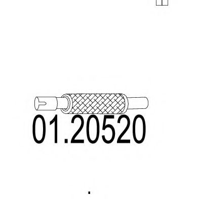 Гофрированная труба, выхлопная система MTS 01.20520