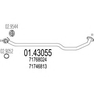 Труба выхлопного газа MTS 01.43055