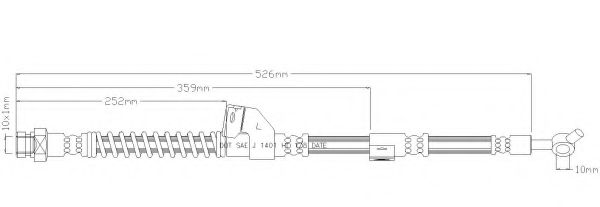 Тормозной шланг REMKAFLEX 6589