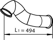 Труба выхлопного газа DINEX 82205