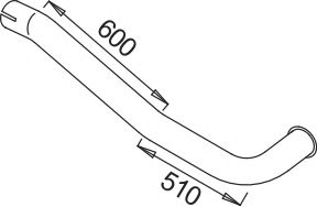 Труба выхлопного газа DINEX 53694