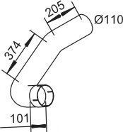 Труба выхлопного газа DINEX 53763