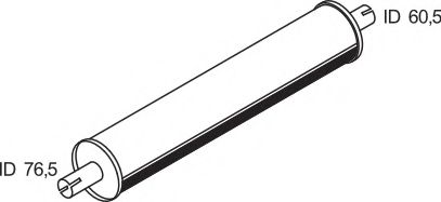 Средний / конечный глушитель ОГ DINEX 80304