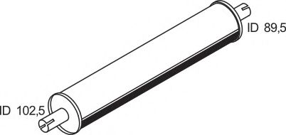 Средний / конечный глушитель ОГ DINEX 80310