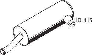 Средний / конечный глушитель ОГ DINEX 80335